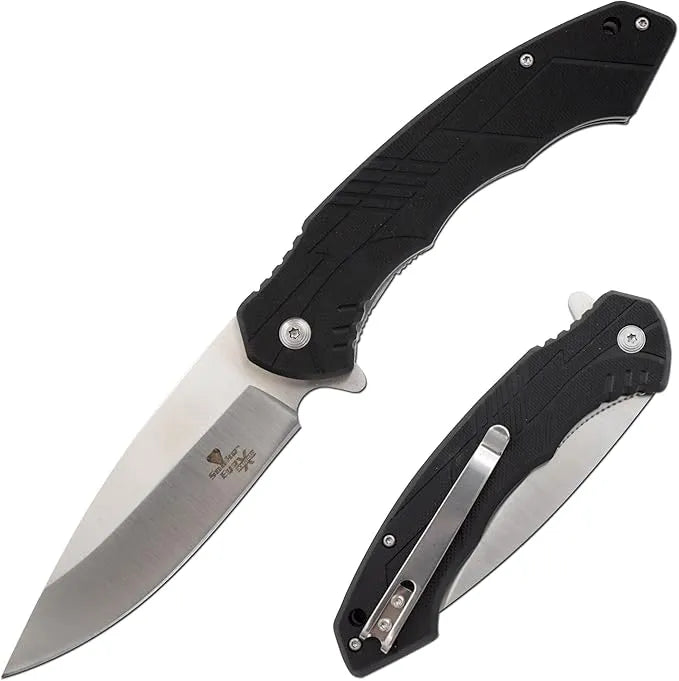 Coltello pieghevole Xtreme con cuscinetto a sfera girevole - Nero