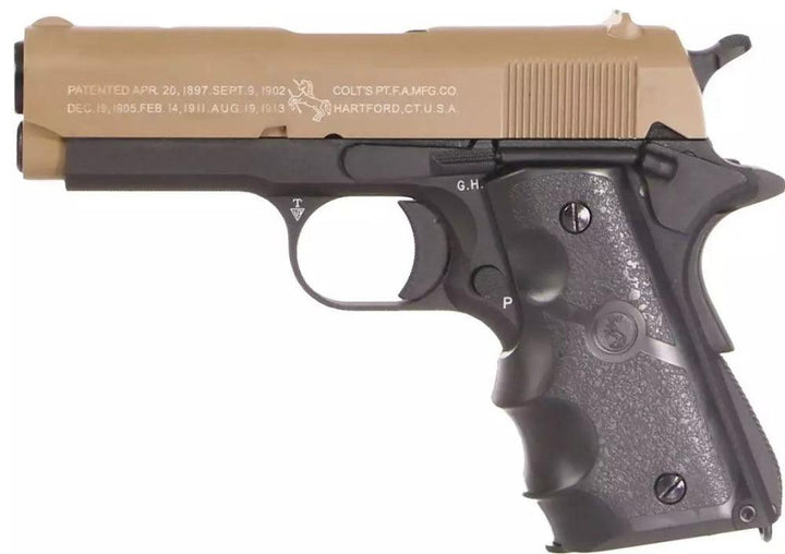 Colt 1911 Defender Gass Airsoft Pistol - Svart/Tan - gameon.eu