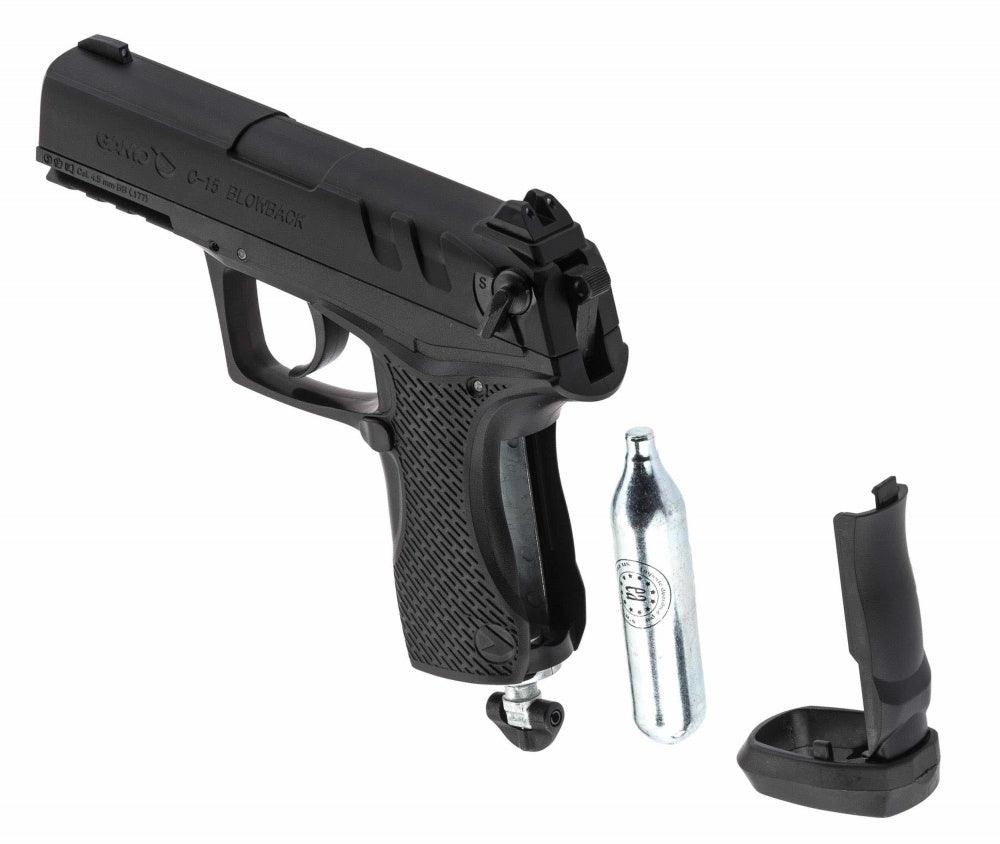 Gamo - C15 CO2 Drevet Luftpistol med Blowback - 4.5mm - gameon.eu