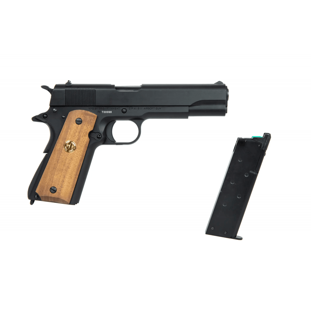 G&G GPM1911 GP2 Airsoftpistol med Blowback - Metall & Tre - gameon.eu