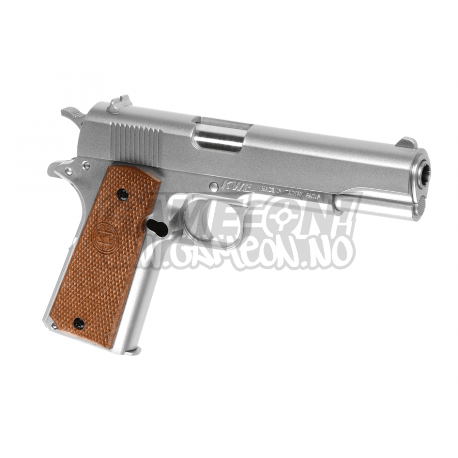 KWC - M1911 Silver Springer Pistol - gameon.eu