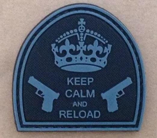 Patch - keep Calm and Reload - Svart - Game-On.no