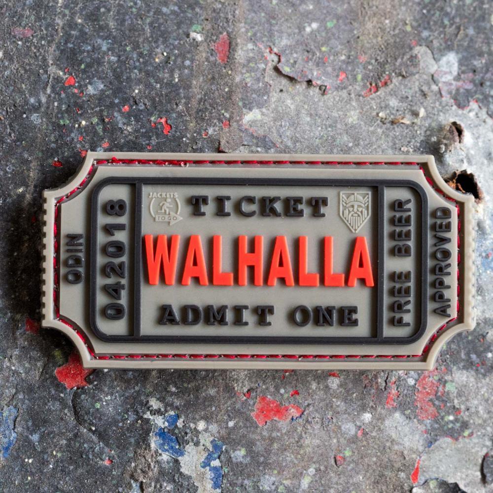 Patch - Large Walhalla Ticket Rubber - Grå - gameon.eu