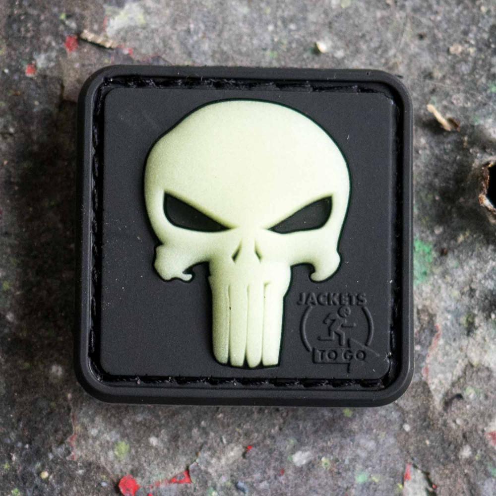 Punisher Patch - Lyser i Mørket - gameon.eu