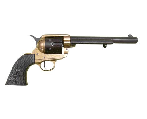 Replika av 1873 Peacemaker 7.5 Revolver - Svart/Gull - gameon.eu