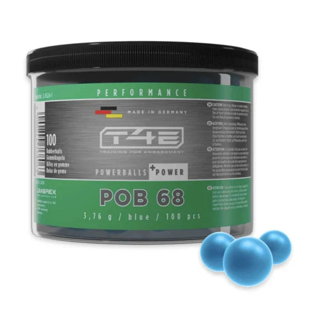 Proiettili in gomma T4E Performance POB - 0.68CAL - 100pz