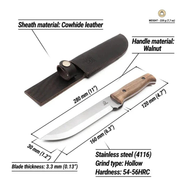 TLK1 – Coltello tattico turco con fodero in pelle